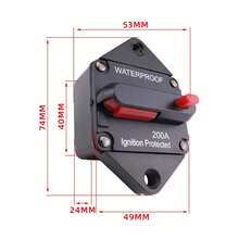 20-200A Circuit Breaker, 12V-48V DC Fuse Inverter With Manual Reset Button, Suitable For Automotive, Truck, RV, Boat, Panel Mount - Fuse Switch - View 5