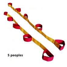 Conjunto de faixas para corrida cooperativa de 3/5/6 pernas para treinamento de trabalho em equipe, atividades de integração, jogos em grupo ao ar livre para adolescentes e adultos, corridas cooperativas em equipe para festas de aniversário, corridas de revezamento, gincanas, jogos para atividades no quintal. Inclui bolsa portátil. - Multicolorido - Ver 5