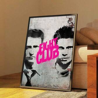 1 Pc Fight Club Classic Movie Poster _ Canvas Wall Art _ Retro Film Print _ Wall Decor _ Posters Canvas Painting Wall Arts Room Home Decoration Unframed