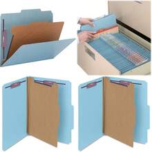 SUIOO Smead Classification Folders Letter 4-Section Blue 10 De plástico Azul - Carpeta (De plástico Azul Letter 298 mm 241 mm) - Verde - Ver 7