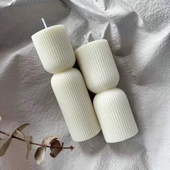 1pc Geometric Cylinder & Cone Soy Wax Candle, White French Vanilla Scented, Best Friend Gift, Wedding Gift For Her, Christmas Cone Candle Decor, Fragrance Home Decoration