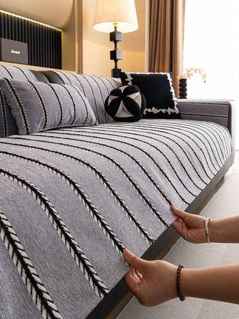 1件经典款沙发垫套，宠物友好型防刮沙发保护套，可机洗，家居装饰，适用于L型组合沙发、双人沙发和三人沙发（单独出售）