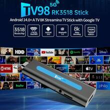 Q96 OHP TV98 RK3518 电视棒，安卓 14 系统，支持双频 WiFi（4G/5G），8K 视频高清，语音遥控，预装 APP，64G 内存，支持 IPTV。