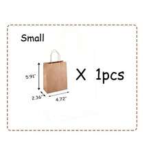 10/20个牛皮纸礼品袋，带提手，可包装成纪念品，适用于生日、婚礼、日常聚会、母亲节/毕业季等场合。牛皮纸礼品袋（棕色），可用作婚礼礼物、糖果袋、烘焙包装袋、烘焙手提袋。 - 彩色 - 查看 14