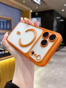 奢华磨砂磁吸手机壳，兼容 Air 17 16 Pro 15 14 13 12 11 Pro Max，半透明，带镜头保护膜，瞬间升级至 17 系列 - 橘色 - 查看 4