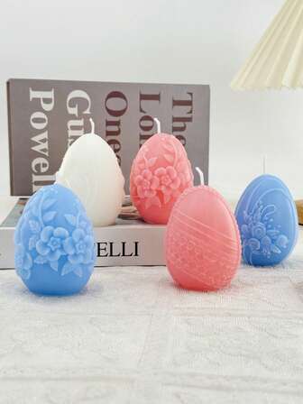 1 pieza Vela con aroma con forma de huevo, vela con diseño de huevo de Pascua, múltiples opciones, fragante incluso sin encender, regalo, decoración del hogar