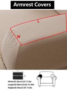1pc Stretch Sofa Cover, Non-Slip Full Coverage Sofa Seat Cover, Suitable For All Seasons, Fabric Thickened Sofa Slipcover, Machine Washable, Dust-Proof, Pet-Friendly, Protector For Bedroom, Office, Living Room, L-Shaped Sofa, 1/2/3/4 Seater - Beige - View 14