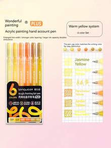 90 Colors Acrylic Painting Gel Pens,Multi-Color 1.0mm Tip Width,Stronger Color Stacking Powers,Larger Ink Capacity For Drawing,Sketching & Art Journaling Cardstock,Marking,Coloring Ideas Gift Choice Back To School Essentials Art Supplies Stationery - Multicolor - View 19