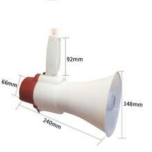 Megáfono Portátil Plegable Blanco - Alto Volumen Potente, Grabación, Batería Larga Duración, Carga USB para Mercado Callejero - Blanco - Ver 3