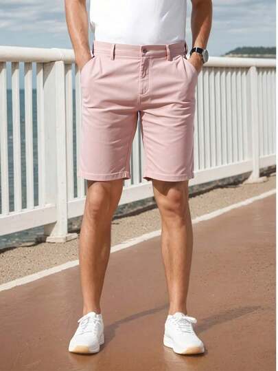 Pantalones cortos de golf de moda para hombres, informales y para exteriores, shorts Bermuda transpirables, duraderos y versátiles, pantalones cortos de unicolor para hombres