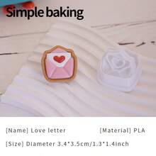 A Cute Valentine's Day Gift Series Cookie Cutter, Cute Cupid And Heart-Shaped Cookie Stamps, Valentine's Day Gift Cake Decorations, Kitchen Baking Tools, Frosting Cookie Shaper, Fun Cartoon Patterned Parent-Child Baking Tools - White - View 14