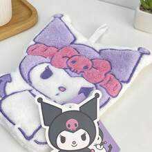 Miniso Sanrio Kuromi Cute Hanging Hand Towel: Skin-Friendly Polyester Fabric, Hangable Design, Home Bathroom & Kitchen Cleaning Hand Towel(1 PC)