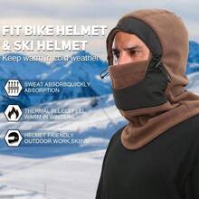 Máscara de esquí para hombres y mujeres máscara facial para deportes de invierno al aire libre cubierta facial para equipo de clima frío extremo - Mscaradeesqupolarcaf - Ver 6