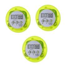 Alipis 3 Piezas cronógrafo Temporizador de Cocina Ruidoso alimento Egg Timer Temporizador portátil Despertador de Cocina Temporizador de Cocina magnético número Temporizador electronico - Verde - Ver 6