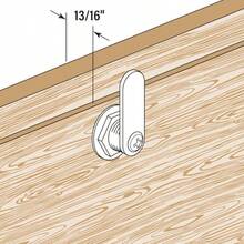 Prime-Line U 9945 - Cerradura para cajones y gabinetes - Archivos y cajones importantes 1 1 8 pulgadas acero inoxidable fundido a presión se adapta a 13 16 pulgadas. Grosor máximo del panel - como en la foto - Ver 4