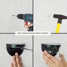 Conjunto de 6 luzes solares externas para cerca, deck e parede, com função liga/desliga automática, design durável em plástico resistente às intempéries, bateria de 600mAh e suporte semi-embutido. Ideais para cercas, pátios, quintais, degraus de garagem, escadas e iluminação solar para cercas. - Casca Preta - Ver 5