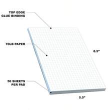 Home Advantage Grid Notepad Graph Quadrille Ruled Memo Scratch Paper 5.5-x-8.5-inch - como en la foto - Ver 3