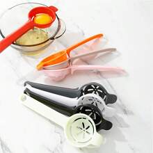 Separador manual de yema de huevo de mango largo de plástico, filtro de huevo colorido de PP, herramienta de repostería transfronteriza en stock, separador de clara de huevo - Multicolor - Ver 3