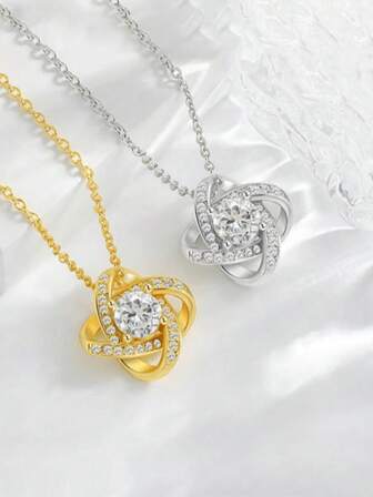 1pc Minimalist Geometric Square Pendant Necklace, Elegant & Unique Design