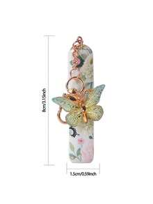 1pc Butterfly Design 5ml Perfume Refill Bottle Keychain For Women Travel Portable Cosmetic Spray Container With Bottom Filling System Girls Gift Idea - 彩色 - 查看 11