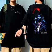 Oversized Anime T-Shirt Main Kunai Pirate Ball DBZ Oni Sword Unisex 100% Cotton - màu đen - Xem 6