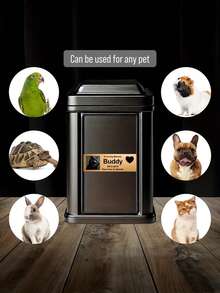 1pc Custom Engraved Dog Nameplate - Personalized Pet Id Tag With Paw Print Design,Customized Date, Name, And Photo,Gift For Dog & Cat Owners, Personalized Memorial Dog And Cat Badges, Shiny Finish,Personalized Keepsake For Dog & Cat Ashes - Multicolor - View 5