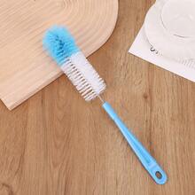 长柄柔性瓶刷 - 非常适合清洁杯子、保温瓶和厨房用品 - 无需电源 - 藍白色 - 查看 9