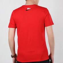 Nike Sportswear 字母印花圓領美式復古多巴胺短袖T卹 - 紅色 - 查看 5