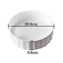 Turnable Rotating Storage Tray Seasoning Bottle Storage Organizer Kitchen AU - White - View 9