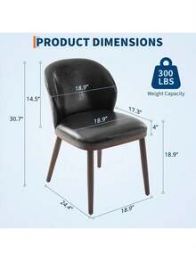 Dining Chairs - Black-leather - View 2