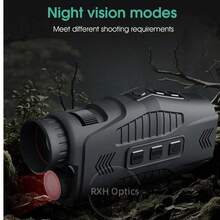 ABS R11 Night Vision Monocular - All-Black Stealth Vision For Outdoor Adventures - HD Photography & Video, Digital Zoom, Rechargeable - Perfect For Hunting, Camping, Wildlife Observation, And More