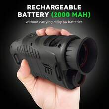 ABS R11 Night Vision Monocular - All-Black Stealth Vision For Outdoor Adventures - HD Photography & Video, Digital Zoom, Rechargeable - Perfect For Hunting, Camping, Wildlife Observation, And More