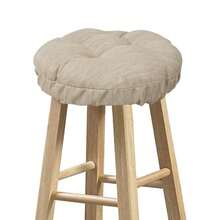 baibu Fundas para taburetes redondas supersuaves redondas para taburetes de bar solo un cojín beige 30 cm - Beis - Ver 1