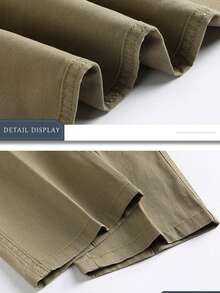 New Autumn Straight-Leg Pants, Loose-Fit Business Trousers For Men, Thin Pure Cotton With A Smooth Drape, Wrinkle-Free, Slim-Fit Professional Autumn And Winter Men's Business Suit Trousers, Formal Straight-Leg Pants. Slim-Fit Commuter Business Casual Trousers, Close-Fitting And Comfortable On The Skin, Machine Washable Without Deformation, Available In Multiple Colors. - 卡其色 - 查看 5