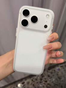 1个极简冰纹TPU磨砂透明手机壳，兼容 17 Pro Max/16 Pro Max/15 Pro Max/7 Air 16 14 13 12 15 11 Pro Max，透明摄像头保护盖 - 白色 - 查看 3