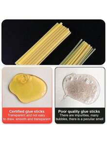 3pcs Transparent Hot Melt Glue Sticks, High Viscosity Glue Strips, 7mm Glue Gun Glue, And Special Adhesive EVA Glue Sticks - Multicolor - View 8