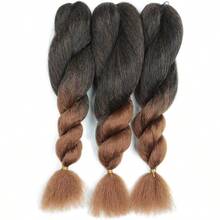 goodear Extennes De Crochet Vixen De 55 Cm Cab Liso Y Rizado Para  3 Paquetes De Trenzas De Crochet De Fibras Sintéticas Premium 4 Unidades 55 Cm - T30 - Ver 2