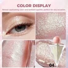 YOUNG VISION 1pc Holographic Triangular Liquid Eyeshadow, Pearlescent Glitter Highlighter, Face & Body Glitter Highlighter For Cosplay, Christmas, Halloween - Multicolor - View 11