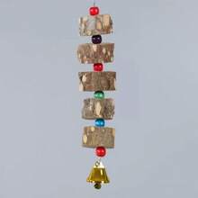 1 unidade de brinquedo de madeira para roer com pimenta de Sichuan, cor aleatória, interessante, adequado para pássaros de estimação, papagaios, hamsters, coelhos e decoração de gaiola. - Multicolorido - Ver 12