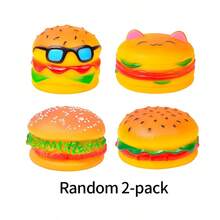 Realistic Hamburger Sound Toy, Cat Teaser Toy With Sound, Soft Elastic Squeaky Toy With Built-In Sound Device, Interactive Toss Toy, Small Dog Chew Toy For Teeth Cleaning And Boredom Relief - Multicolor - View 12