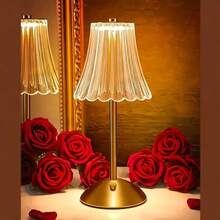 Cordless Table Lamps For Home,Table,Dining Room, Gold Rechargeable Lamps, USB Charge 12'' Tall LED Brass Portable Outdoor Indoor Table Lamp With Built-In Dimmer - D-trắng - Xem 10