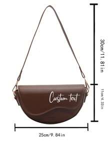 1件定制姓名单肩包/斜挎包/大容量单肩包/休闲单肩包/女士大号单肩手提包，新款时尚设计，新款时尚大容量女士包包，别致有型，时尚大容量女士或学生包包，经典休闲，可定制文字单肩包 - 彩色 - 查看 8