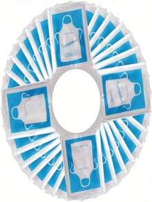 20/50/100件装一次性透明PET围裙 - 防水，适用于烹饪、上菜、烧烤等 - 适合厨师、家庭厨师和餐饮服务人员 - 可用于厨房和户外 - 绝佳的乔迁和节日礼物 - 無色 - 查看 4