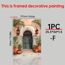 1/6 Canvas Poster Of Islamic Architecture. Bohemian Oriental Arch Watercolor Poster. Islamic Art, Middle Eastern Decor. Ideal For Wall Decor In Living Room, Bedroom, Hallway, Dining Room And Office Corridor. Home Decor And Wall Art! Interior Decoration. Room Decor Aesthetics, Frame Optional - Multicolor - View 26