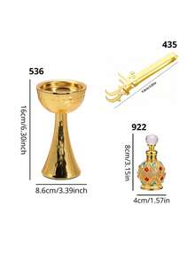 1 Peça/Conjunto Queimador de Incenso de Metal do Oriente Médio Árabe, Design Minimalista Martelado, Adequado para Ação de Graças/Natal/Dia das Mães, Também Adequado para Oração Doméstica, Decoração Doméstica, Decoração de Escritório, Decoração de Casamento, Exibição na Sala de Estar, Pode Ser Usado como Presente de Feriado, Presente de Aniversário, Presente de Formatura, Presente de Casamento, Presente para Namorada, Presente para Ela, Presente de Inverno - Multicolorido - Visão 8