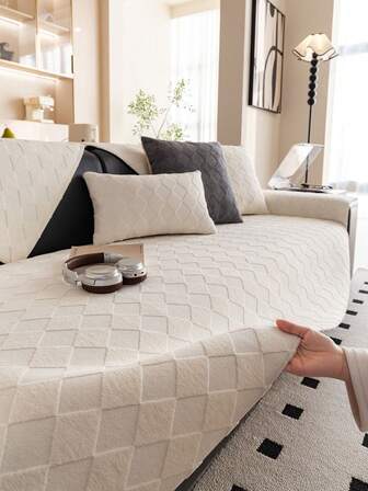 1 pieza Funda de cojín de estilo bohemio para sofá, funda de sofá para todas las estaciones, cojín de asiento de sofá resistente a arañazos y apto para mascotas, decoración del hogar lavable a máquina, apta para sofás seccionales en forma de L, sofás de dos plazas y sofás de 3 plazas (se vende por separado)