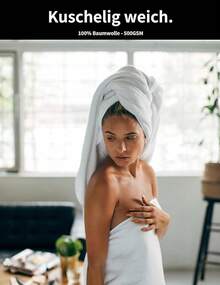 2 X Shower Towels + 2 X Hand Towels, Petrol, 100% Cotton Terry Towelling, Oeko-Tex ®   Standard 100, 500 G/M² - Apple Green - View 3