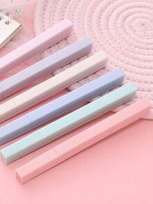 1 bút dạ quang đầu mềm, bút highlight màu pastel dễ thương, thích hợp cho album ảnh và nhật ký tự làm, văn phòng phẩm học sinh, bút dạ quang graffiti nhiều màu, bút đánh dấu đầu mềm, màu sắc độ bão hòa thấp, màu ngẫu nhiên cho mùa tựu trường. - Nhiều màu - Xem 5