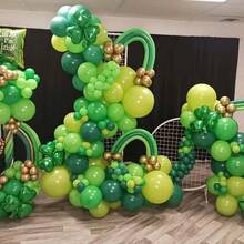 146pcs St. Patrick's Day Balloon Arch Kit - Mixed Color Latex And Foil Oval Balloons With Clover Pattern - Indoor Outdoor Party Decor - Multicolor - View 11