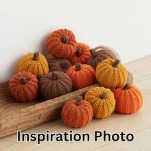 Knit Pumpkins Set Of 5, Fall Favorite, Gifts Women, Autumn Bowl Fillers Fall Farmhouse Tier Tray Decor, Decorative Pumpkins Friend Autumn Set - Bộ sưu tập mùa thu - Xem 3